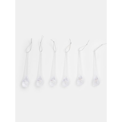 Sinsay - Dekoracja świąteczna 6 pack - clear Sinsay One Size Sinsay