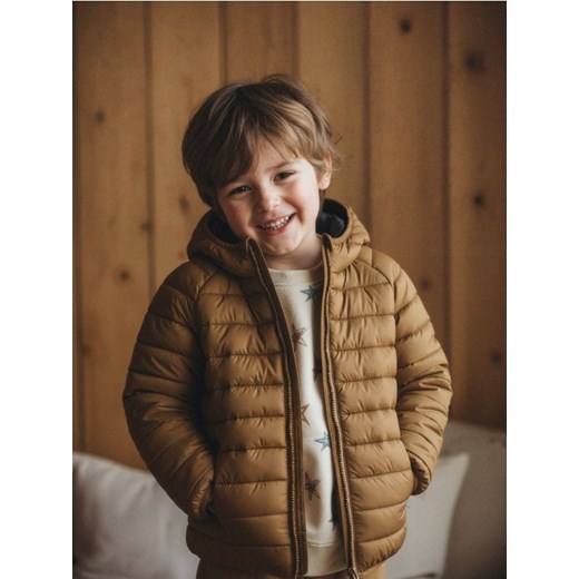 Sinsay - Kurtka pikowana - beżowy Sinsay 104 (3-4 l) Sinsay