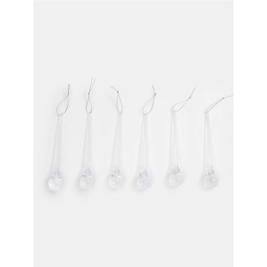 Sinsay - Dekoracja świąteczna 6 pack - clear ze sklepu Sinsay w kategorii Dekoracje bożonarodzeniowe - zdjęcie 186744103
