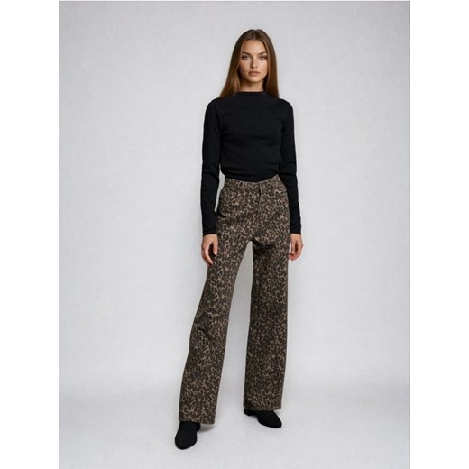 Sinsay - Jeansy straight w panterkę - wielobarwny ze sklepu Sinsay w kategorii Jeansy damskie - zdjęcie 186744154