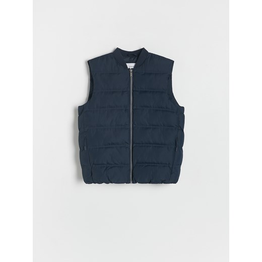 Reserved - Kamizelka z ociepleniem - granatowy Reserved 116 (5-6 lat) promocja Reserved