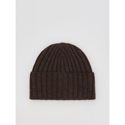 Reserved - Czapka z wełną - brązowy ze sklepu Reserved w kategorii Czapki zimowe damskie - zdjęcie 186745181