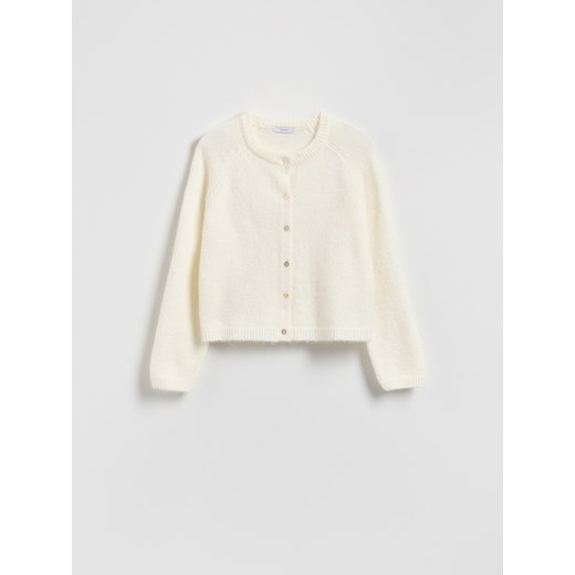 Reserved - Kardigan z domieszką alpaki - kremowy Reserved S Reserved