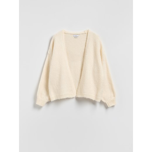 Reserved - Kardigan z dodatkiem wełny - kremowy ze sklepu Reserved w kategorii Swetry damskie - zdjęcie 186745290
