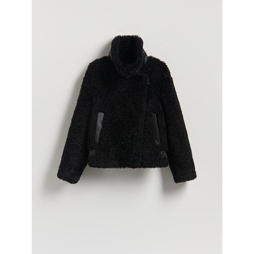Reserved - Kurtka z imitacji baranka - czarny ze sklepu Reserved w kategorii Kurtki damskie - zdjęcie 186745351