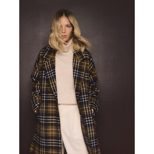 Reserved - Płaszcz z wełną - wielobarwny Reserved L Reserved