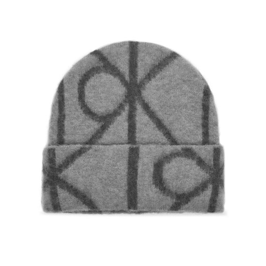 Calvin Klein Czapka Emblem Aop Brushed LV04D8071G Szary ze sklepu MODIVO w kategorii Czapki zimowe damskie - zdjęcie 186746464