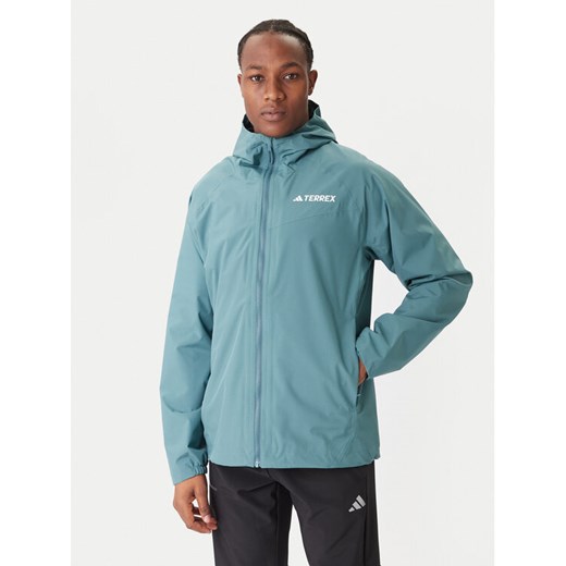 adidas Kurtka przeciwdeszczowa Terrex Multi 2L RAIN.RDY JL9774 Zielony Regular Fit ze sklepu MODIVO w kategorii Kurtki męskie - zdjęcie 186746470