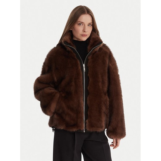 MAX&Co. Futro Azoto 2526086014200 Brązowy Regular Fit ze sklepu MODIVO w kategorii Futra damskie - zdjęcie 186746493