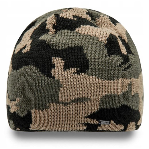 Ciepła, Dwuwarstwowa Czapka Beanie - Pako Jeans -  Zielone Moro CPAPJNSz74OL ze sklepu JegoSzafa.pl w kategorii Czapki zimowe męskie - zdjęcie 186748514