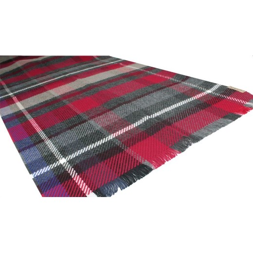 Szalik Męski - V. Fraas - Cashmink - Krata, Czerwień i Popiel SZAAKR1284 V. Fraas JegoSzafa.pl