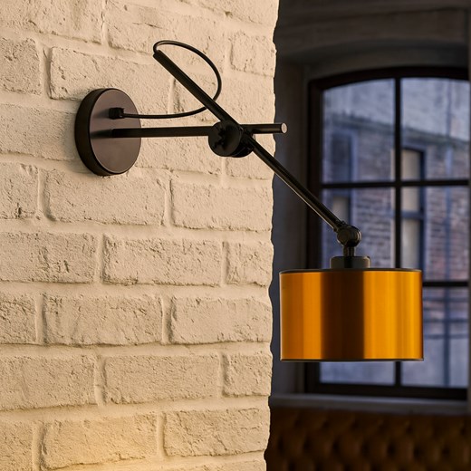 Czarny kinkiet ścienny z regulowanym ramieniem HAMILTON MIRROR do czytania ze sklepu Lysne w kategorii Lampy ścienne - zdjęcie 186748553