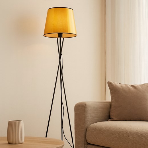 Złota lampa stojąca w stylu glamour TOKIO MIRROR ze sklepu Lysne w kategorii Lampy podłogowe - zdjęcie 186748592