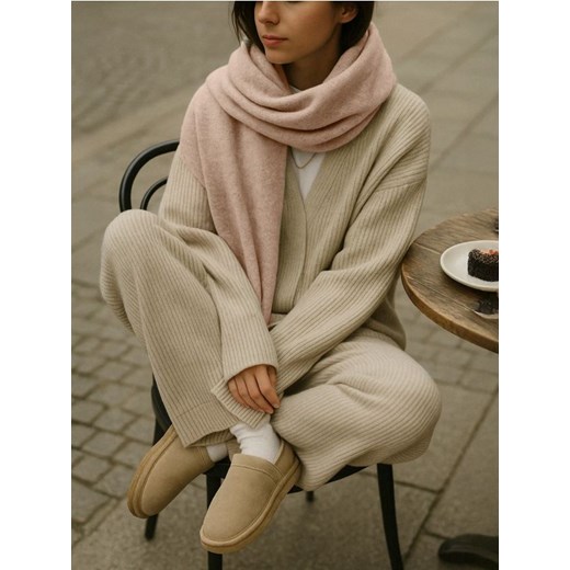 Sinsay - Szalik z domieszką wełny - beżowy - id: 180GB-08M - marki Sinsay - 186748901 Sinsay - Szalik z domieszką wełny - beżowy ze sklepu Sinsay w kategorii Szaliki i chusty damskie - zdjęcie 186748901