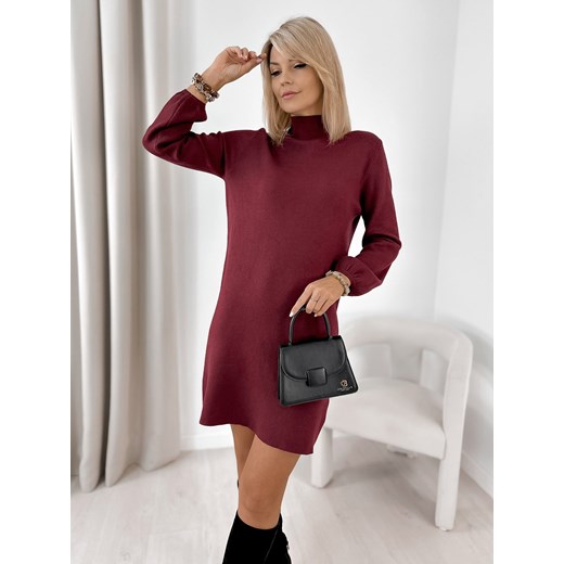 sukienka iselin bordowa one size - id: prod-82305-group - marki UBRA - 186749781 sukienka iselin bordowa one size ze sklepu UBRA w kategorii Sukienki - zdjęcie 186749781