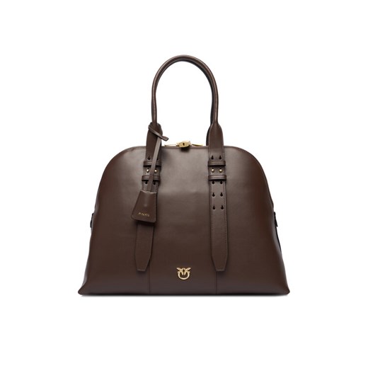 Torebka PINKO Bowling Bag Medium AI 25-26 PLTT 105172 A0QO Brązowy - id: 8053177202205 - marki Pinko - 186751103 Torebka PINKO Bowling Bag Medium AI 25-26 PLTT 105172 A0QO Brązowy ze sklepu eobuwie.pl w kategorii Torebki damskie - zdjęcie 186751103