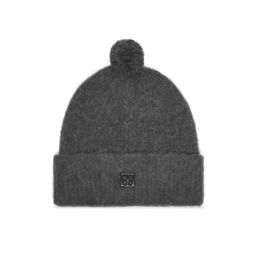 Czapka Calvin Klein Emblem Brushed LV04D8067G Szary ze sklepu eobuwie.pl w kategorii Czapki zimowe męskie - zdjęcie 186751122