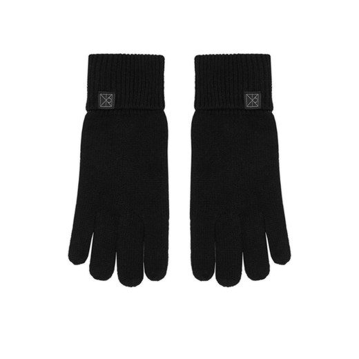 Rękawiczki Calvin Klein Emblem LV14D8016G Czarny ze sklepu eobuwie.pl w kategorii Rękawiczki damskie - zdjęcie 186751132
