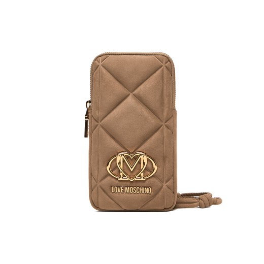 Torebka na telefon LOVE MOSCHINO JC5645PP0NKE0105 Beżowy ze sklepu eobuwie.pl w kategorii Etui - zdjęcie 186751161