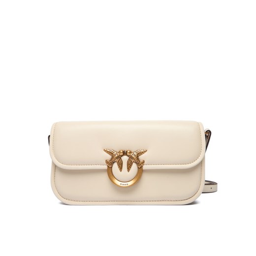PINKO Torebka Love Box Baguette Al 25-26 PLTT 105083 A26L Écru - id: 8053177201000 - marki Pinko - 186752554 PINKO Torebka Love Box Baguette Al 25-26 PLTT 105083 A26L Écru ze sklepu MODIVO w kategorii Listonoszki - zdjęcie 186752554