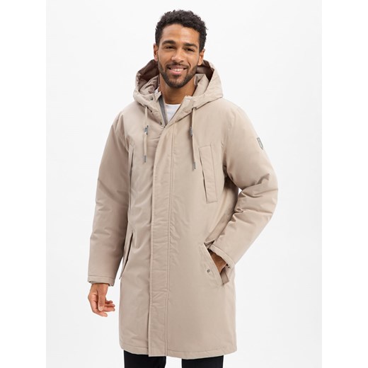 Derbe Parka męska - Valholm Mężczyźni beżowy jednolity ze sklepu vangraaf w kategorii Kurtki męskie - zdjęcie 186753393