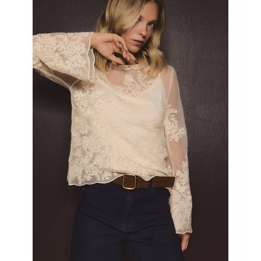 Reserved - Zamszowy pasek z klamrą - brązowy ze sklepu Reserved w kategorii Paski damskie - zdjęcie 186753414