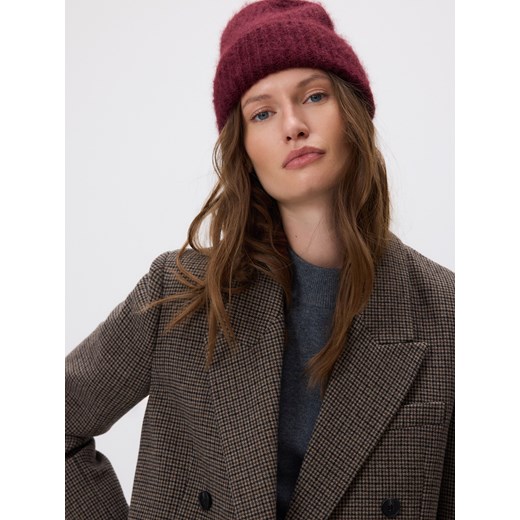 Reserved - Czapka beanie - bordowy ze sklepu Reserved w kategorii Czapki zimowe damskie - zdjęcie 186753491