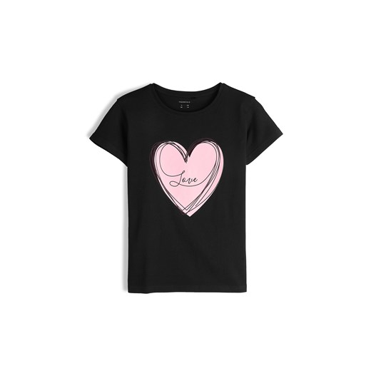 GATE Bawełniana koszulka z nadrukiem 3Y ze sklepu gateshop w kategorii Bluzki dziewczęce - zdjęcie 186753622