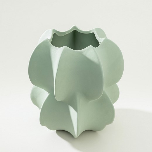 Wazon Petal Green 20x21 cm ze sklepu dekoria.pl w kategorii Wazony - zdjęcie 186753694