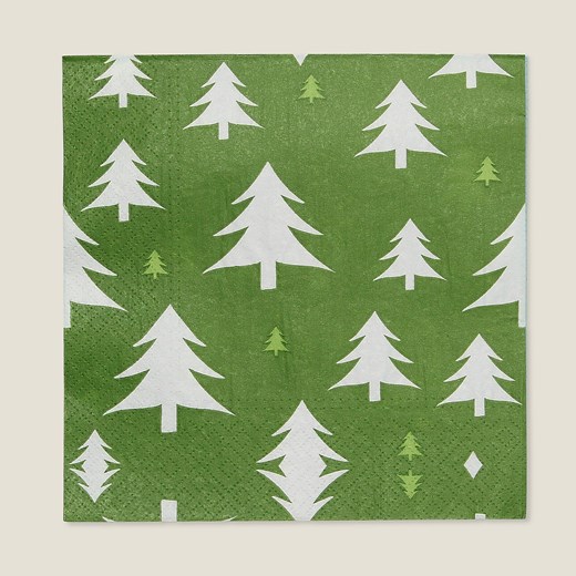 Serwetki świąteczne Green Trees I 20 szt. ze sklepu dekoria.pl w kategorii Dekoracje bożonarodzeniowe - zdjęcie 186753730