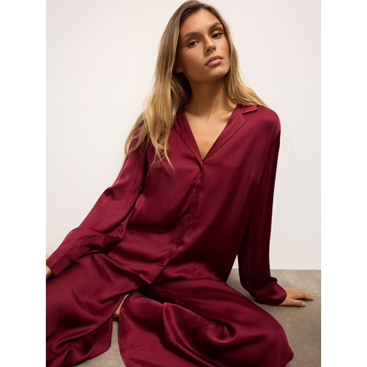 Mohito - Bordowa góra od piżamy - kasztanowy ze sklepu Mohito w kategorii Piżamy damskie - zdjęcie 186754110