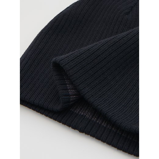 Reserved - Czapka beanie z wiskozą - czarny Reserved ONE SIZE Reserved