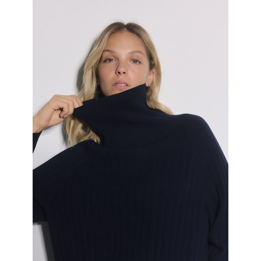 Reserved - Golf w prążek - granatowy ze sklepu Reserved w kategorii Swetry damskie - zdjęcie 186754352