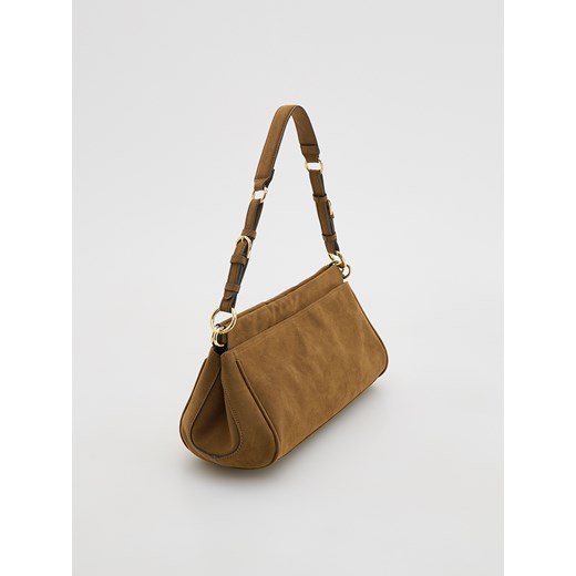 Reserved - Torebka na ramię z imitacji zamszu - brązowy Reserved ONE SIZE Reserved