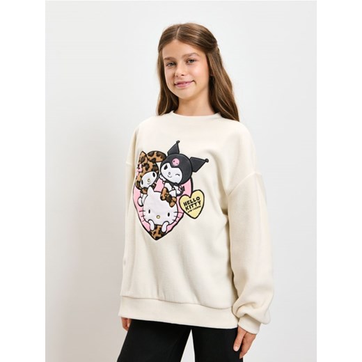 Sinsay - Bluza crewneck Hello Kitty - kremowy - id: 086GC-01X - marki Sinsay - 186755324 Sinsay - Bluza crewneck Hello Kitty - kremowy ze sklepu Sinsay w kategorii Bluzy dziewczęce - zdjęcie 186755324