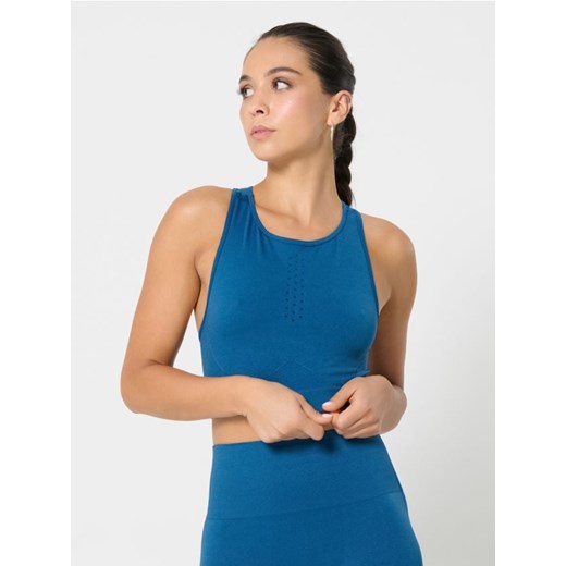 Sinsay - Top sportowy z wycięciem na plecach - niebieski ze sklepu Sinsay w kategorii Bluzki damskie - zdjęcie 186755392