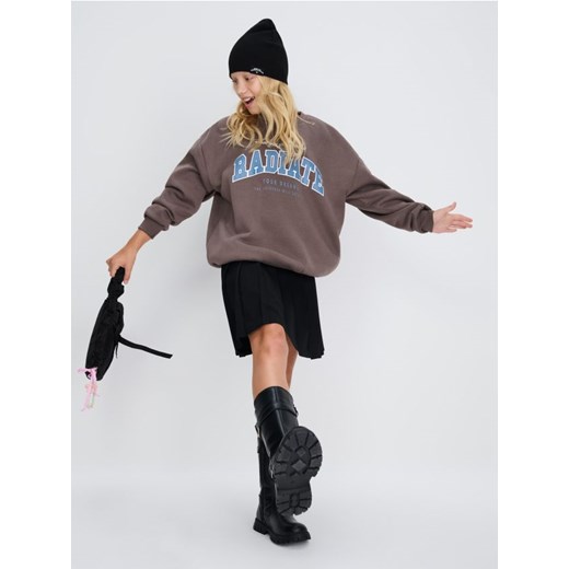 Sinsay - Bluza z napisem - brązowy - id: 609FV-88X - marki Sinsay - 186755413 Sinsay - Bluza z napisem - brązowy ze sklepu Sinsay w kategorii Bluzy dziewczęce - zdjęcie 186755413