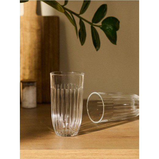 Sinsay - Ryflowane szklanki 4 pack - biały ze sklepu Sinsay w kategorii Szklanki - zdjęcie 186755463