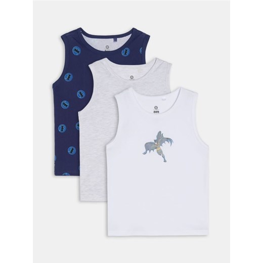 Sinsay - Podkoszulki 3 pack Batman - biały ze sklepu Sinsay w kategorii T-shirty chłopięce - zdjęcie 186755464