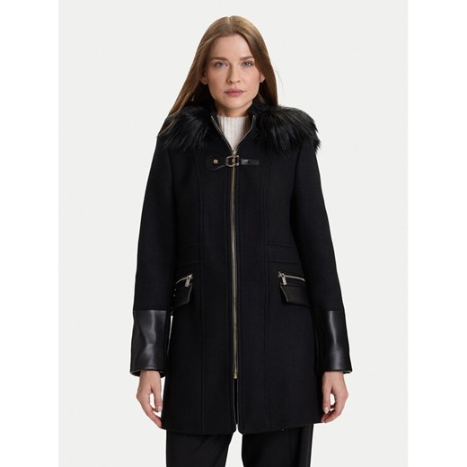 Morgan Płaszcz wełniany 222-GSIBIL Czarny Regular Fit ze sklepu MODIVO w kategorii Płaszcze damskie - zdjęcie 186755554