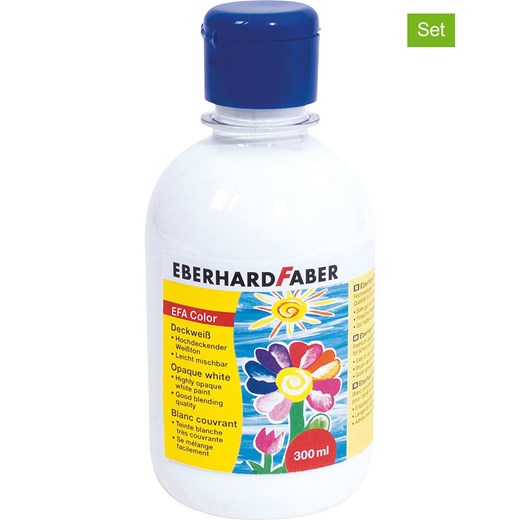 Eberhard Faber Biała farba kryjąca (2 szt.) - 2 x 300 ml ze sklepu Limango Polska w kategorii Zabawki - zdjęcie 186757012