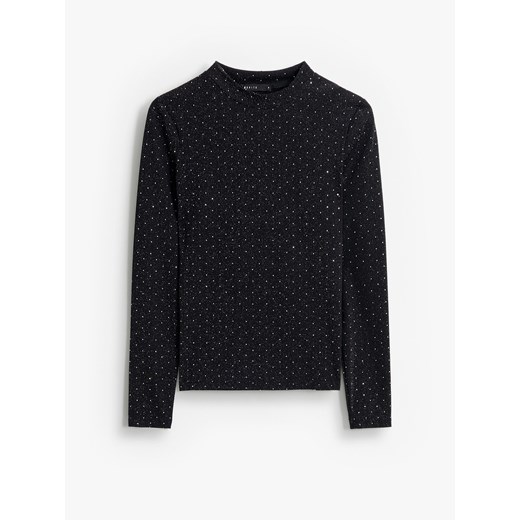 Mohito - Bluzka z ozdobnymi detalami - czarny Mohito L Mohito