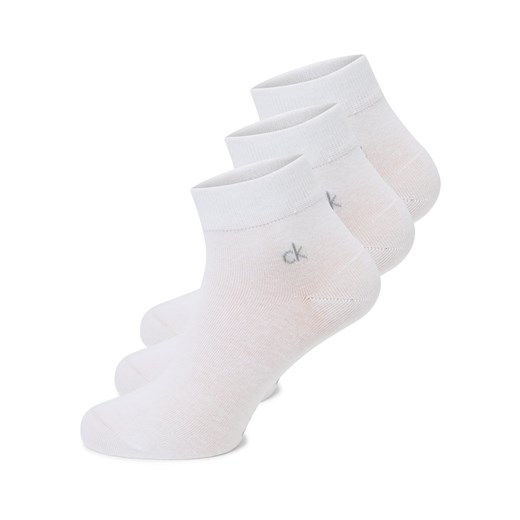 Calvin Klein Skarpety w 3-paku Mężczyźni Bawełna biały jednolity ze sklepu vangraaf w kategorii Skarpetki męskie - zdjęcie 186757670