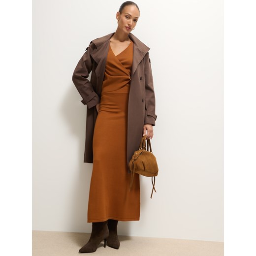 Mohito - Swetrowa spódnica midi - brązowy ze sklepu Mohito w kategorii Spódnice - zdjęcie 186758673