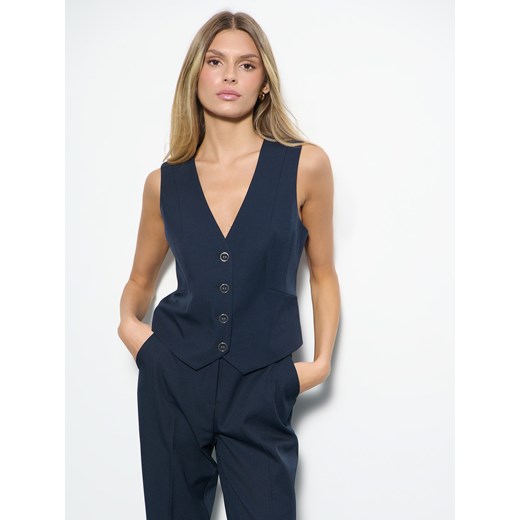 Mohito - Granatowa kamizelka - granatowy ze sklepu Mohito w kategorii Kamizelki damskie - zdjęcie 186758834
