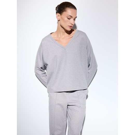 Mohito - Szara bluza - szary ze sklepu Mohito w kategorii Bluzy damskie - zdjęcie 186758952