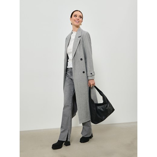 Sinsay - Jeansy straight z efektem sprania - szary Sinsay 42 Sinsay