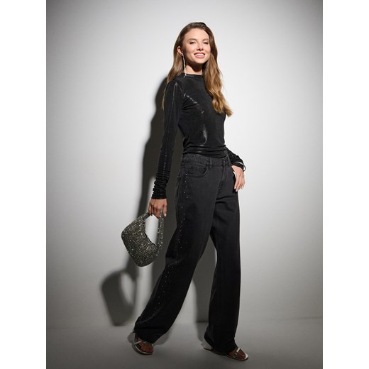 Sinsay - Jeansy skinny - czarny Sinsay 38 Sinsay