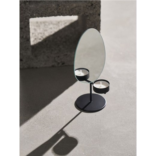 Sinsay - Świecznik na tealighty z lusterkiem - czarny - id: 158FO-99X - marki Sinsay - 186762021 Sinsay - Świecznik na tealighty z lusterkiem - czarny ze sklepu Sinsay w kategorii Świeczniki - zdjęcie 186762021