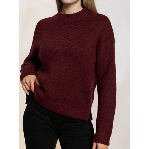 Sinsay - Sweter basic - bordowy - id: 233FJ-40X - marki Sinsay - 186762063 Sinsay - Sweter basic - bordowy ze sklepu Sinsay w kategorii Swetry damskie - zdjęcie 186762063